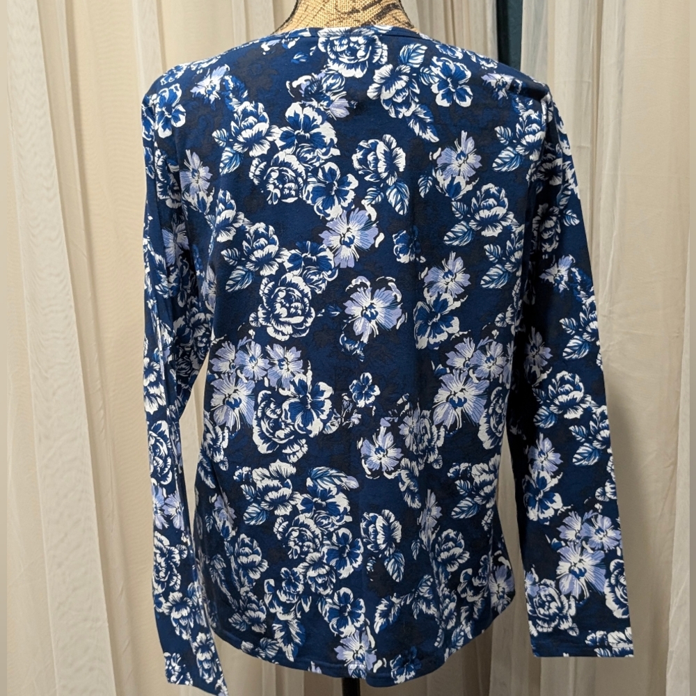 Blue floral long sleeve - Picture 5 of 6